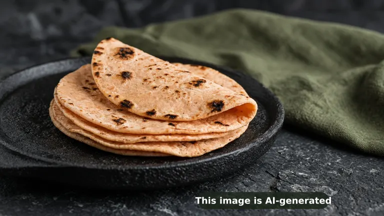 A stack of soft pale orange sweet potato tortillas with charred spots, one folded (AI-generated image)